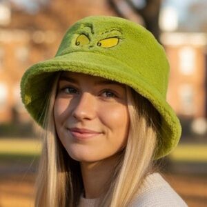 Green Fleece Bucket Hat